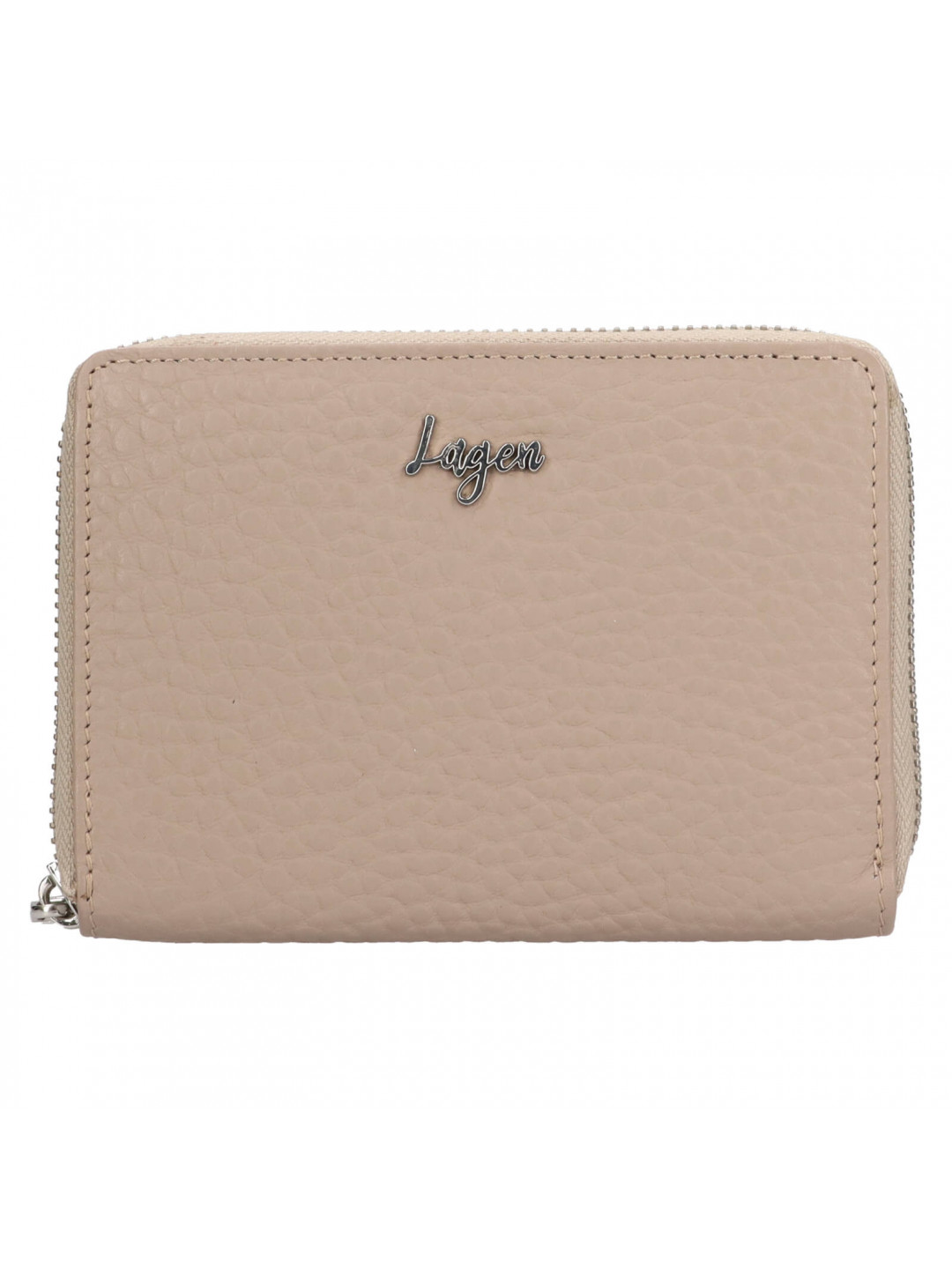 Dámská kožená peněženka Lagen Apolen – béžovo-šedá