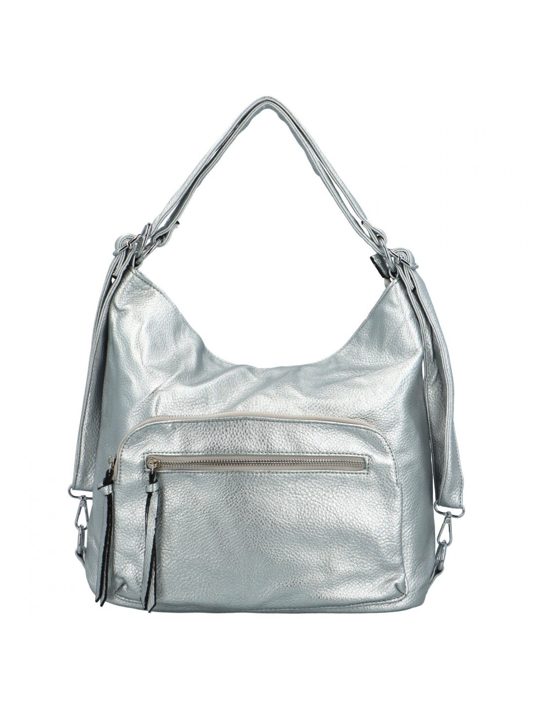 Dámský kabelko batoh stříbrný – Firenze Sorrena