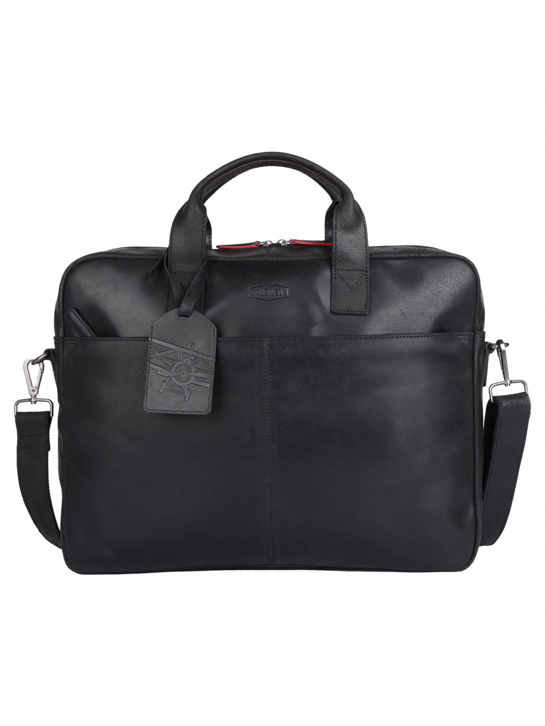 Pánská kožená taška na notebook Sparwell Walle – černá