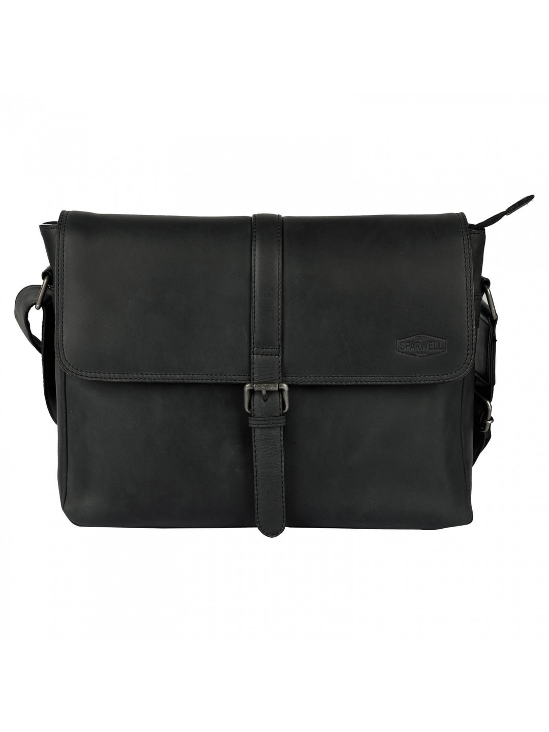 Pánská kožená taška přes rameno Sparwell Remmy – černá