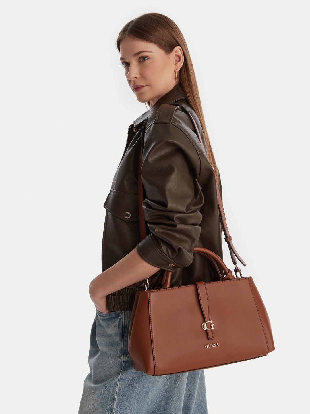 Kabelka Guess Carrie HWVG98 96060 Hnědá