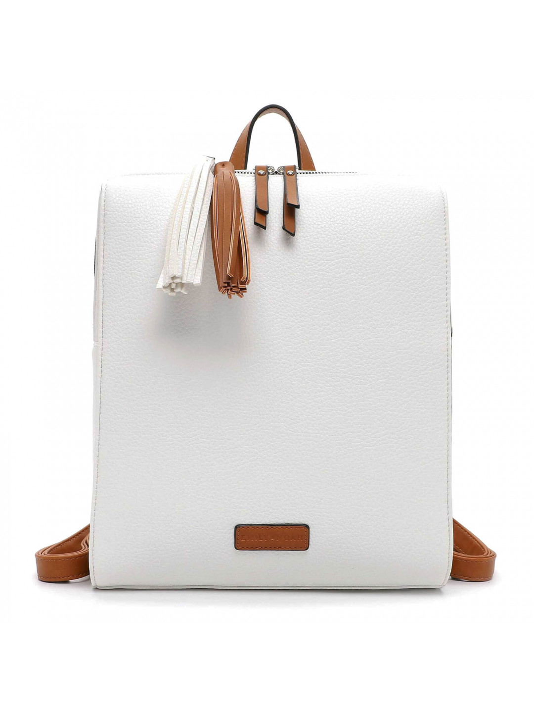 Elegantní dámský batoh Emily & Noah Darla – bílá