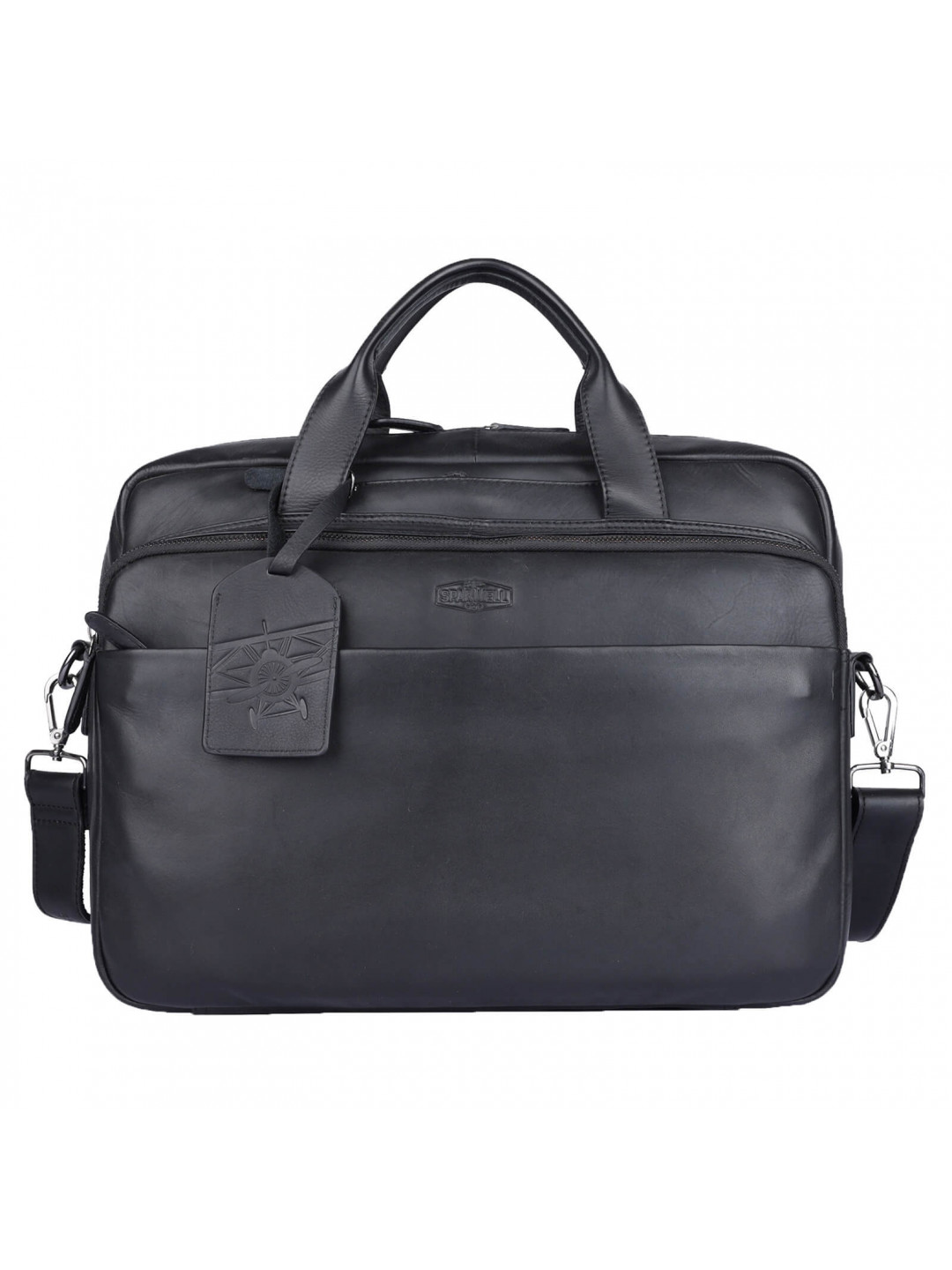 Pánská kožená taška na notebook Sparwell Osberg – černá