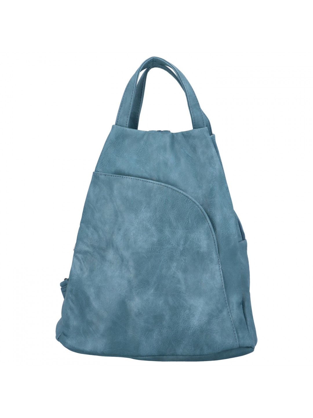 Volnočasový stylový dámský koženkový batoh Angela světle modrá