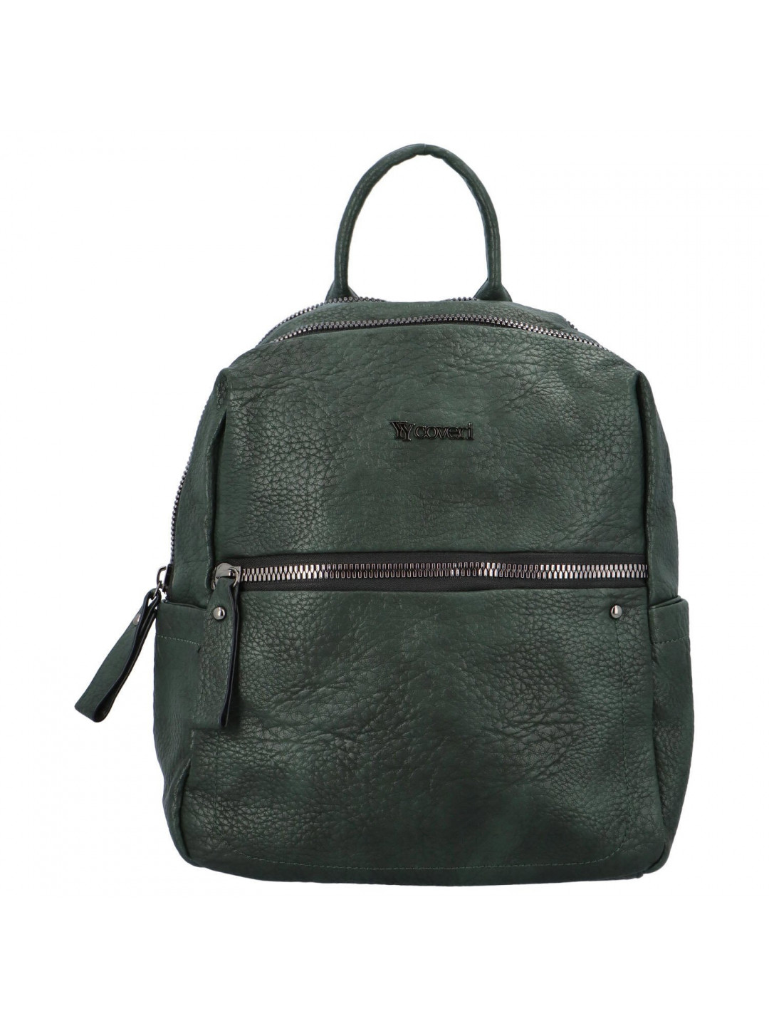Prostorný dámský koženkový batoh Knut zelená