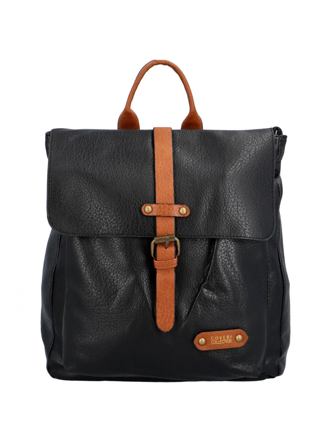 Moderní batoh kabelka černý – Coveri Manules