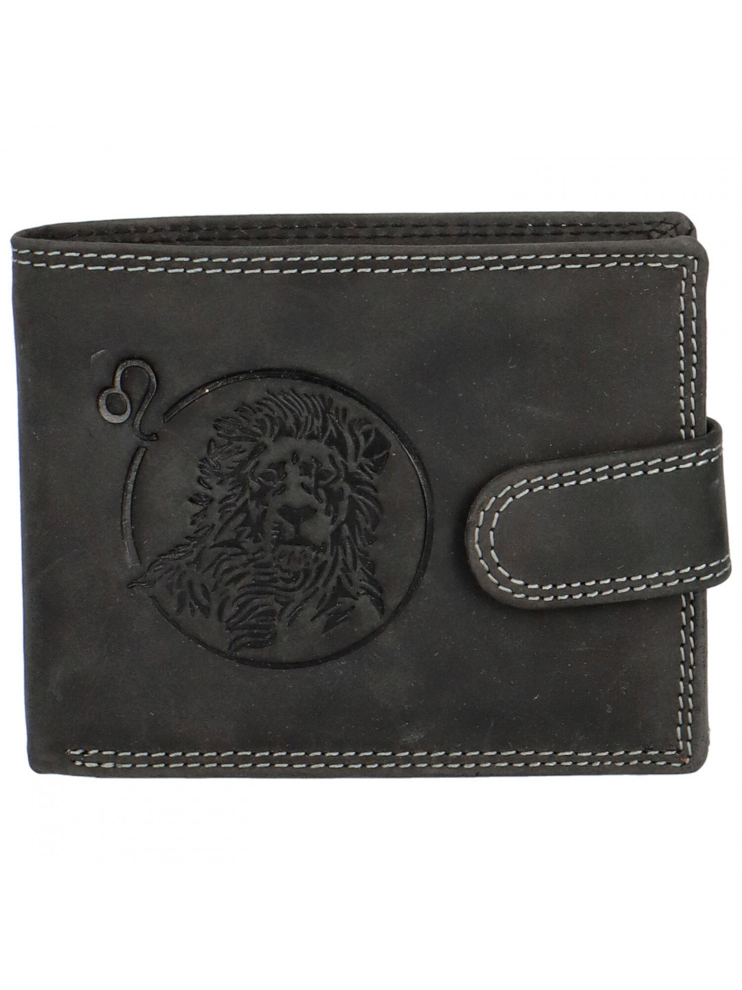 Pánská kožená peněženka černá – Delami Aroga Lev