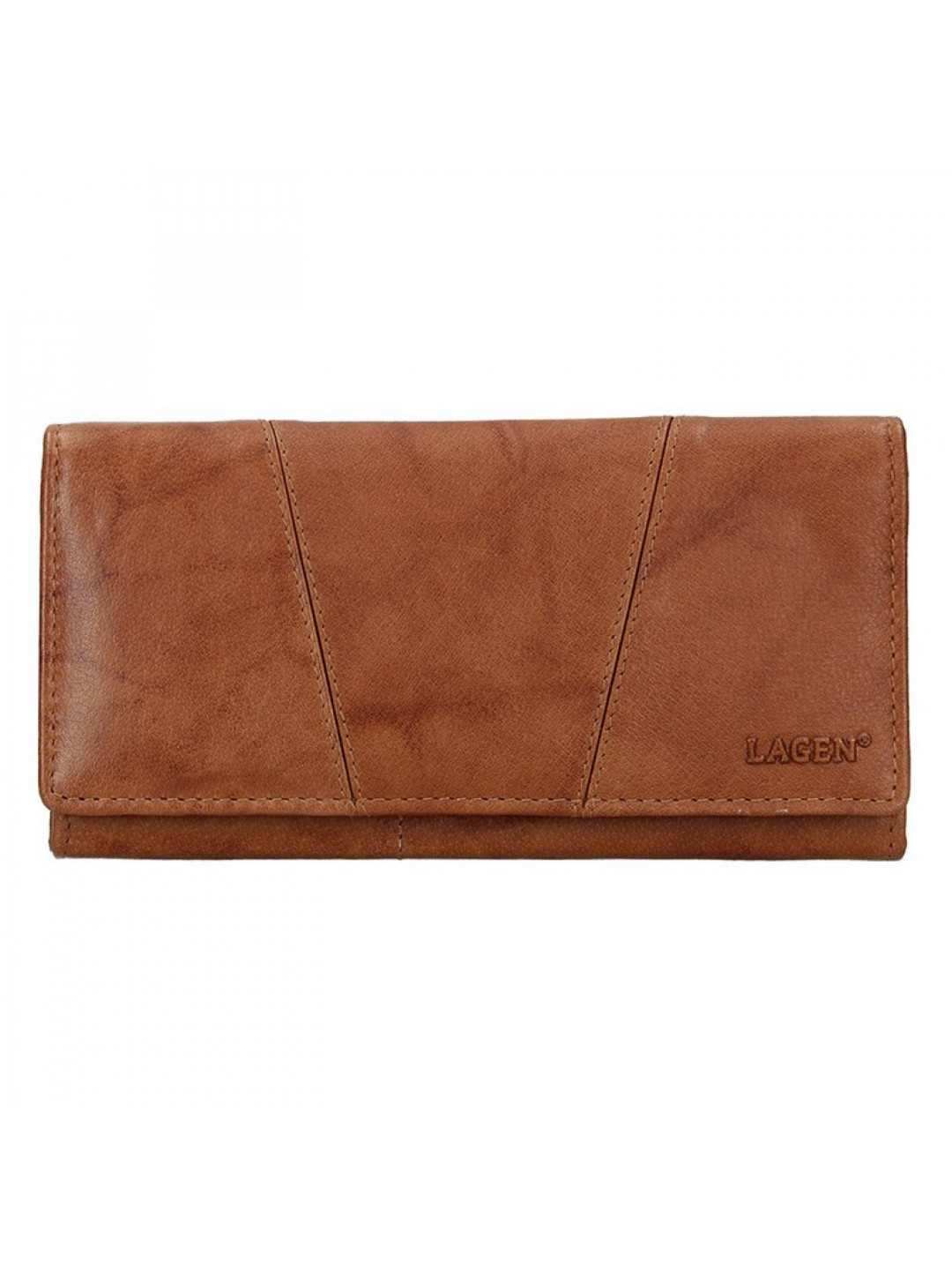 Dámská kožená peněženka Lagen Sandra světle hnědá