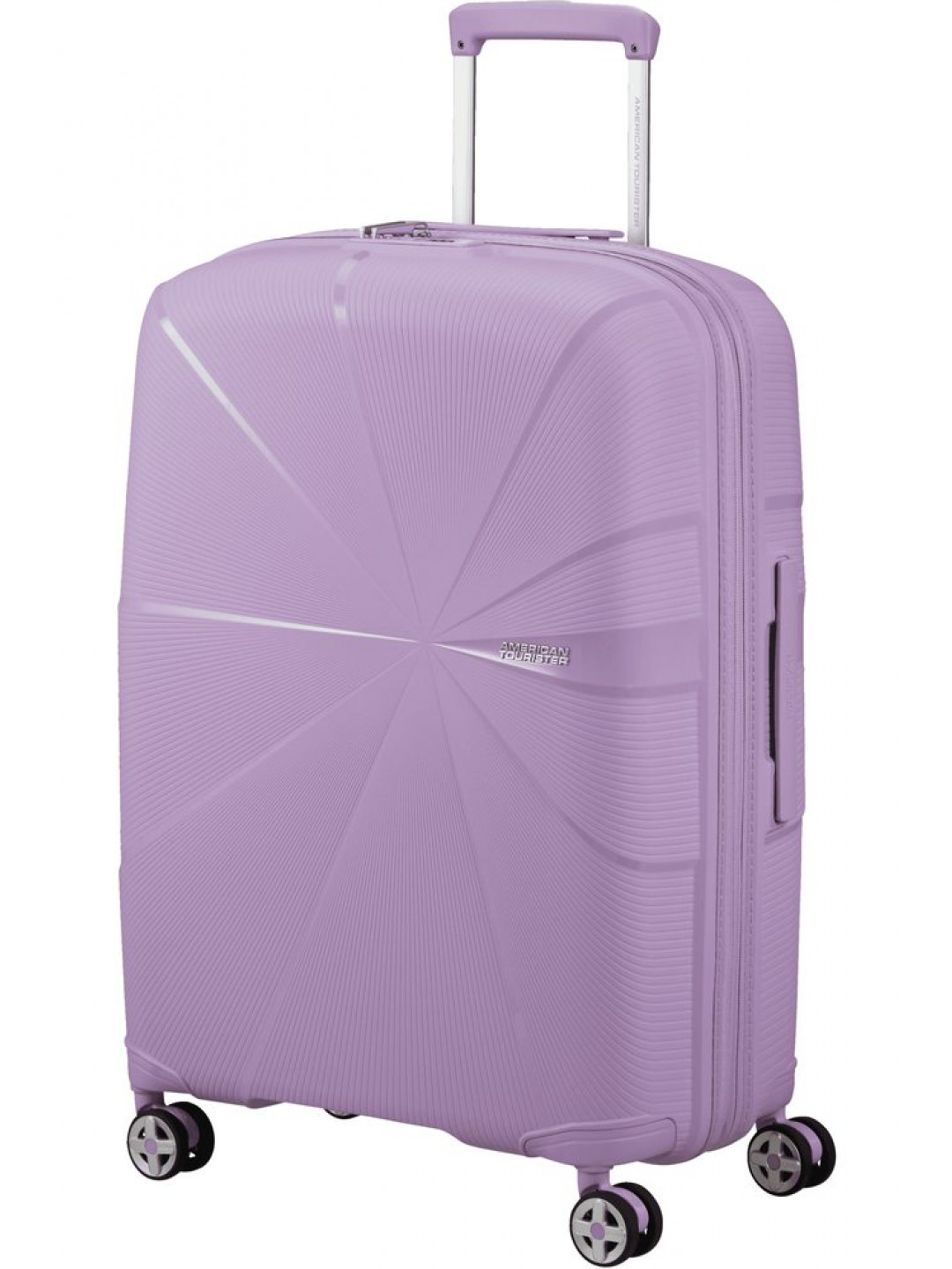 American Tourister Skořepinový cestovní kufr StarVibe M EXP 70 77 l – fialová