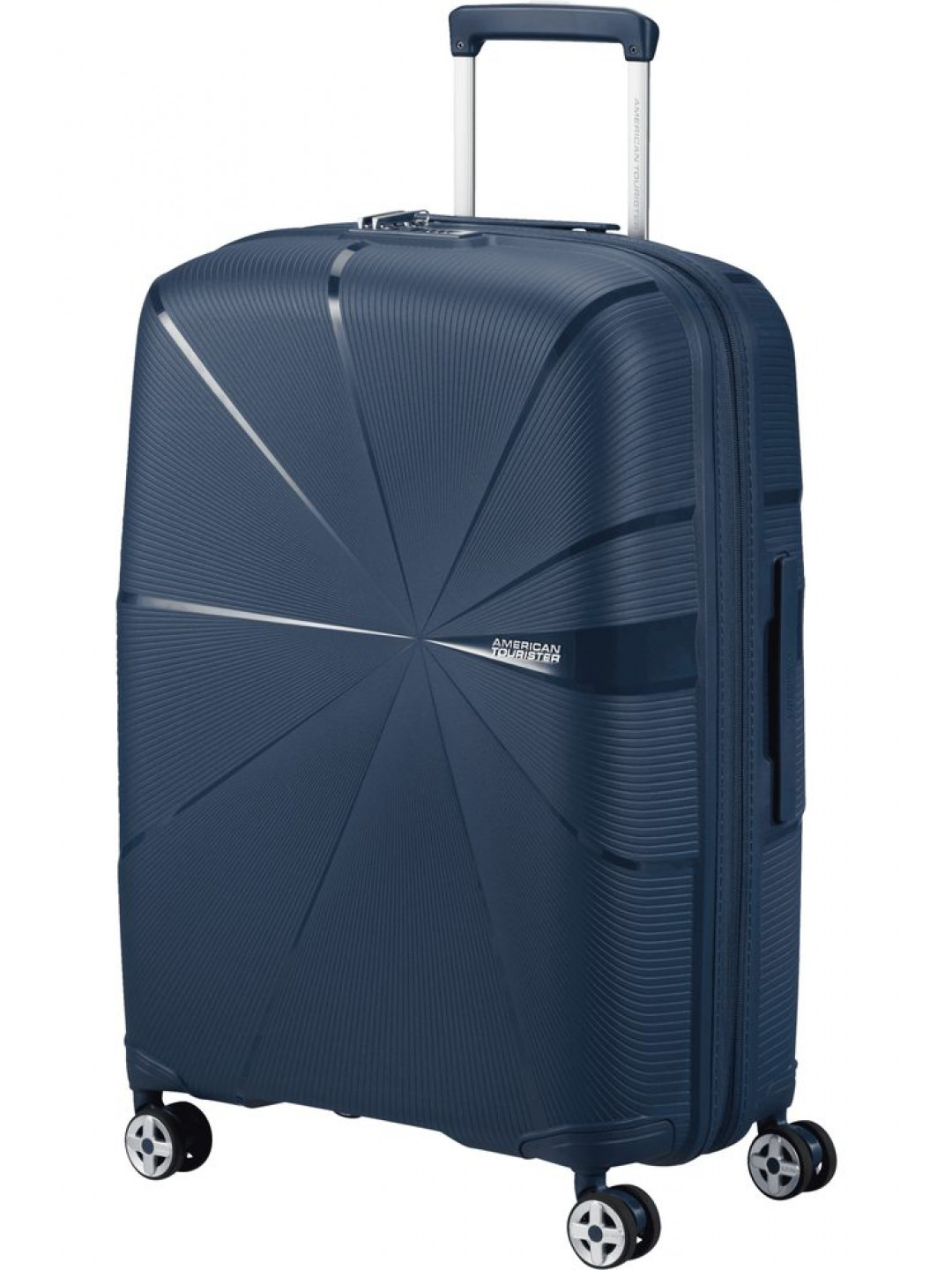 American Tourister Skořepinový cestovní kufr StarVibe M EXP 70 77 l – tmavě modrá