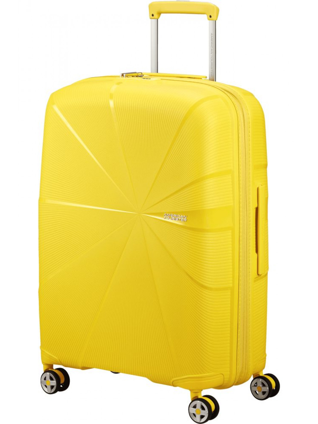 American Tourister Skořepinový cestovní kufr StarVibe M EXP 70 77 l – žlutá