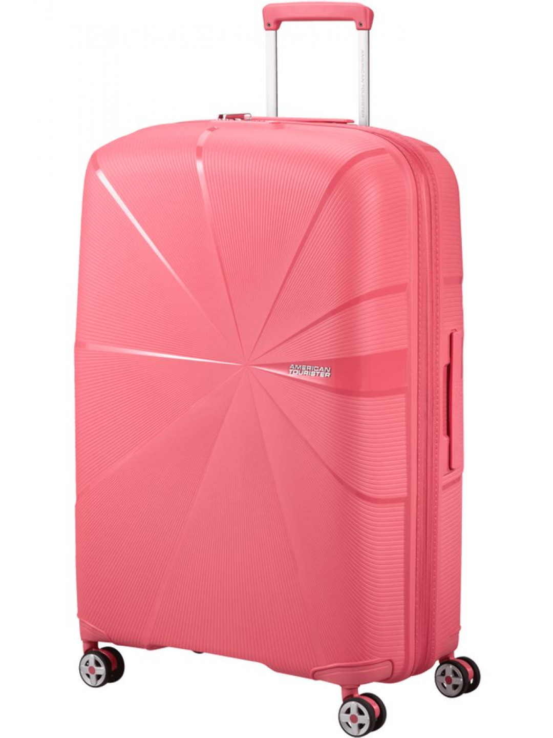 American Tourister Skořepinový cestovní kufr StarVibe L EXP 100 106 l – růžová