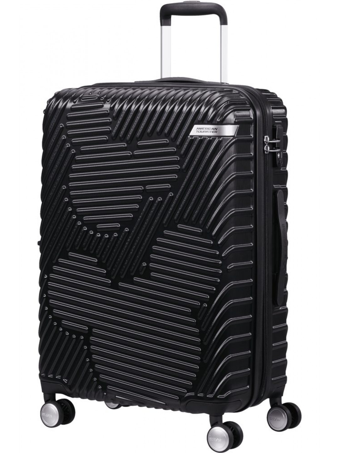 American Tourister Skořepinový cestovní kufr Mickey Clouds M EXP 63 70 l – černá