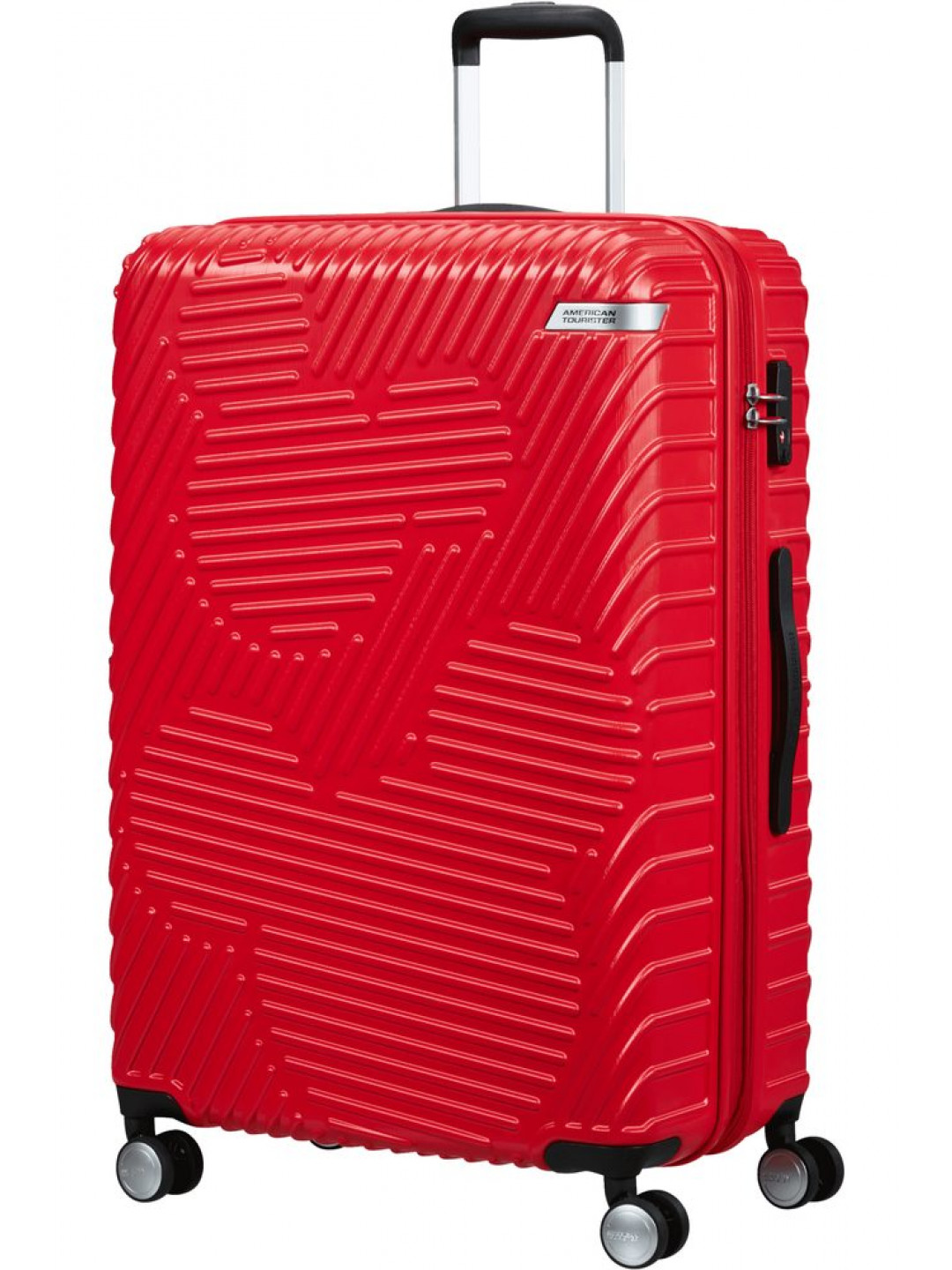American Tourister Skořepinový cestovní kufr Mickey Clouds L EXP 94 104 l – červená