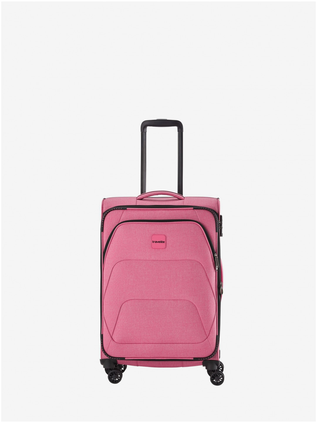 Růžový dámský cestovní kufr Travelite Adria M