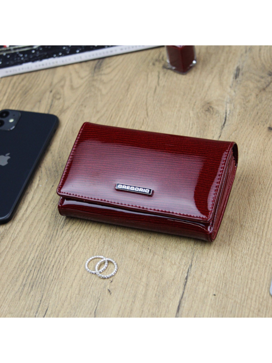Stylová dámská kožená peněženka Diko červená