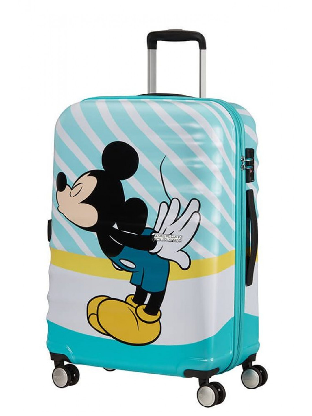 American Tourister Cestovní kufr Wavebreaker Disney Spinner 64 l – tyrkysová