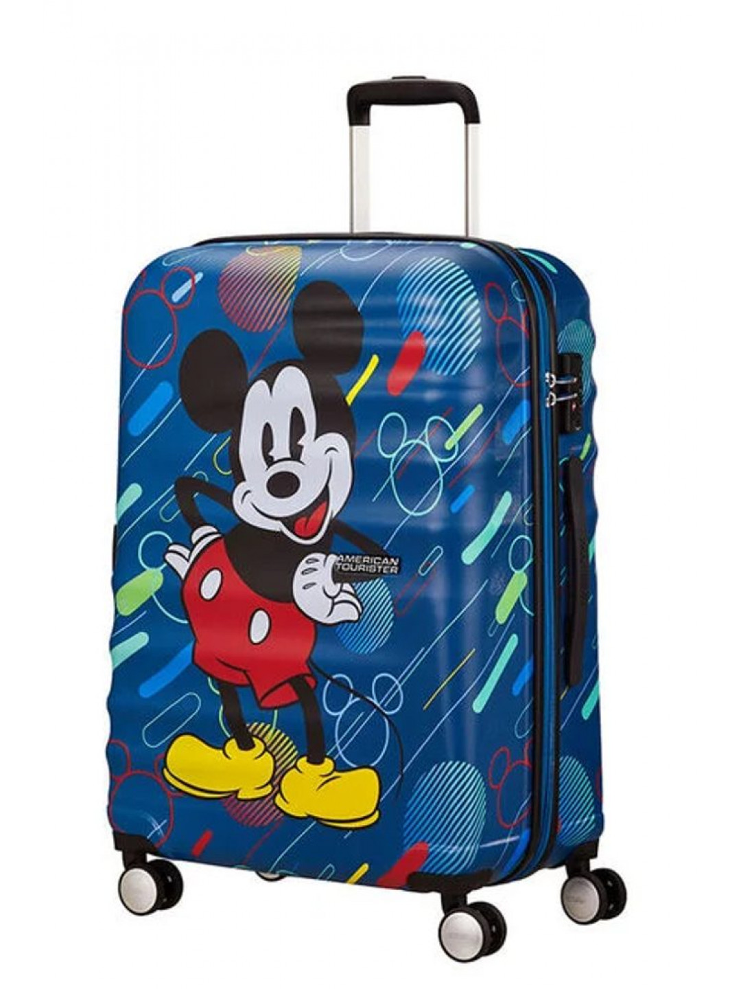 American Tourister Cestovní kufr Wavebreaker Disney Spinner 64 l – matná modrá