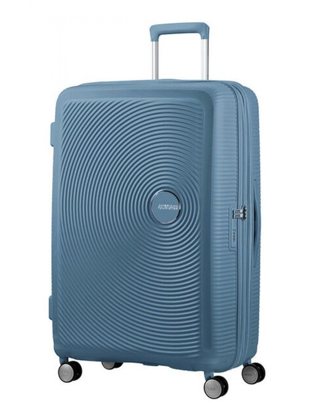 American Tourister Cestovní kufr Soundbox Spinner EXP 97 110 l – matná modrá