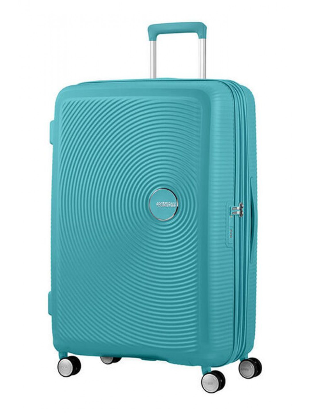 American Tourister Cestovní kufr Soundbox Spinner EXP 97 110 l – světle modrá