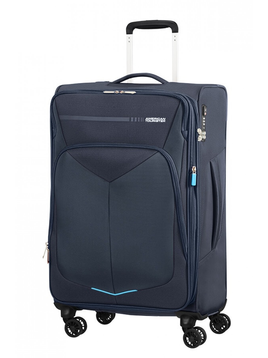 American Tourister Cestovní kufr Summerfunk Spinner EXP 71 5 77 l – tmavě modrá