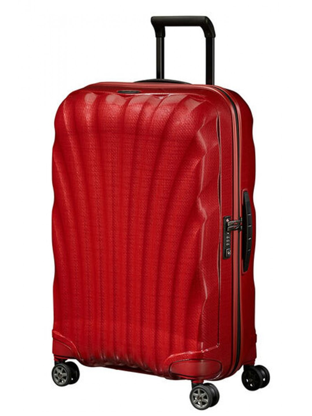 Samsonite Skořepinový cestovní kufr C-lite Spinner 68 l – červená