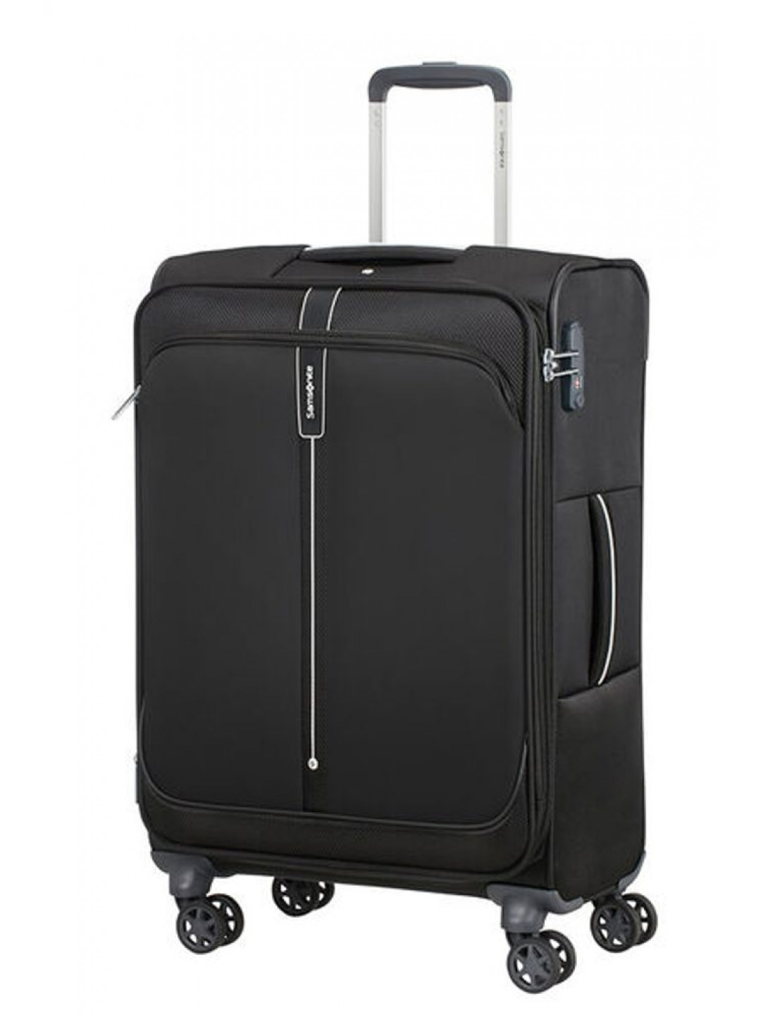 Samsonite Látkový cestovní kufr Popsoda Spinner 66 cm 68 73 5 l – černá