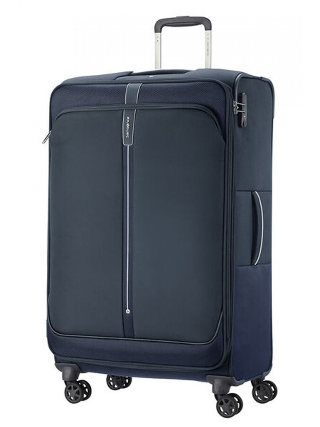 Samsonite Látkový cestovní kufr Popsoda Spinner 78 cm 105 112 5 l – tmavě modrá