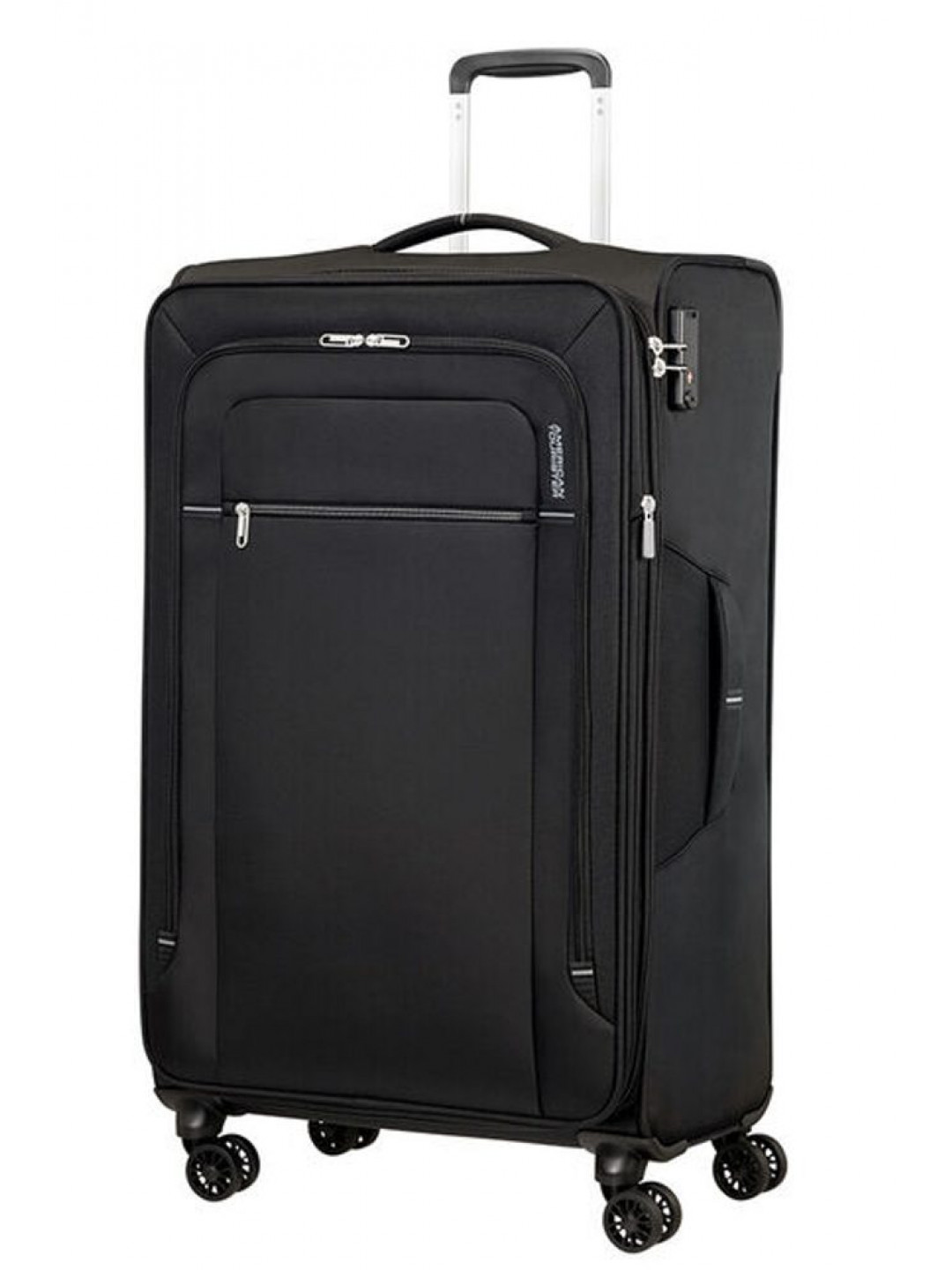 American Tourister Látkový cestovní kufr Crosstrack EXP L 109 5 119 l – černá