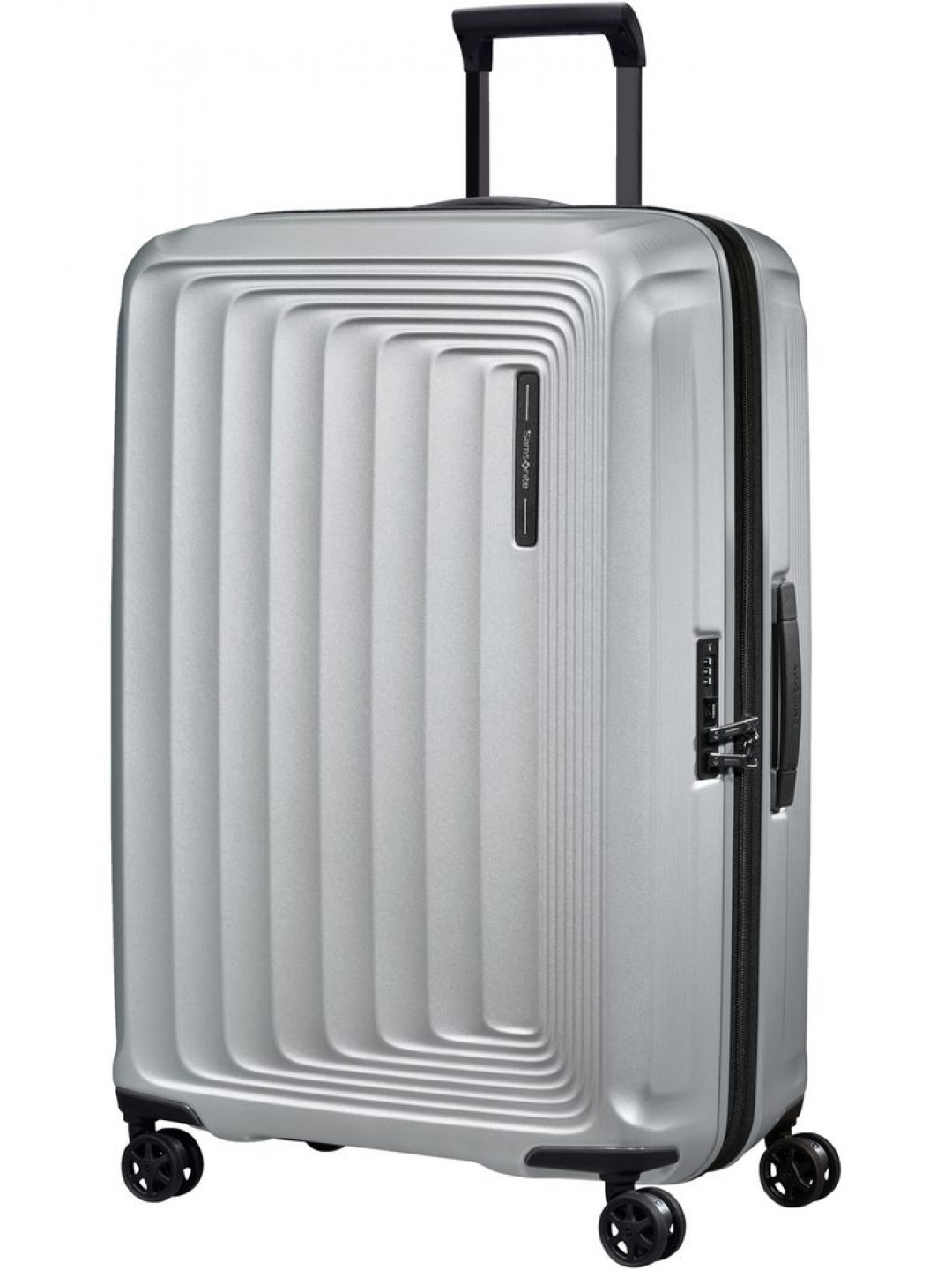 Samsonite Skořepinový cestovní kufr Nuon EXP 100 110 l – stříbrná