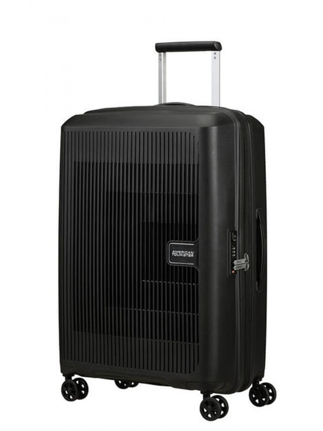 American Tourister Skořepinový cestovní kufr Aerostep M EXP 66 5 72 5 l – černá