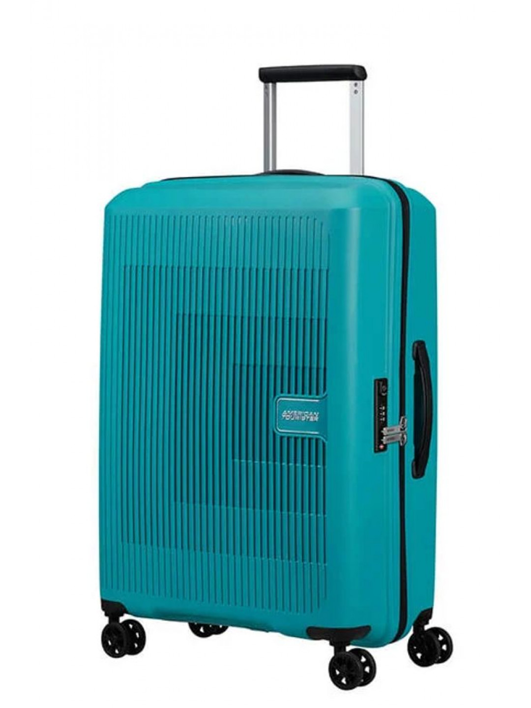 American Tourister Skořepinový cestovní kufr Aerostep M EXP 66 5 72 5 l – tyrkysová