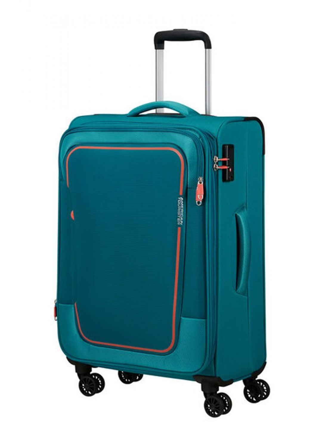American Tourister Látkový cestovní kufr Pulsonic EXP M 64 74 l – zelená