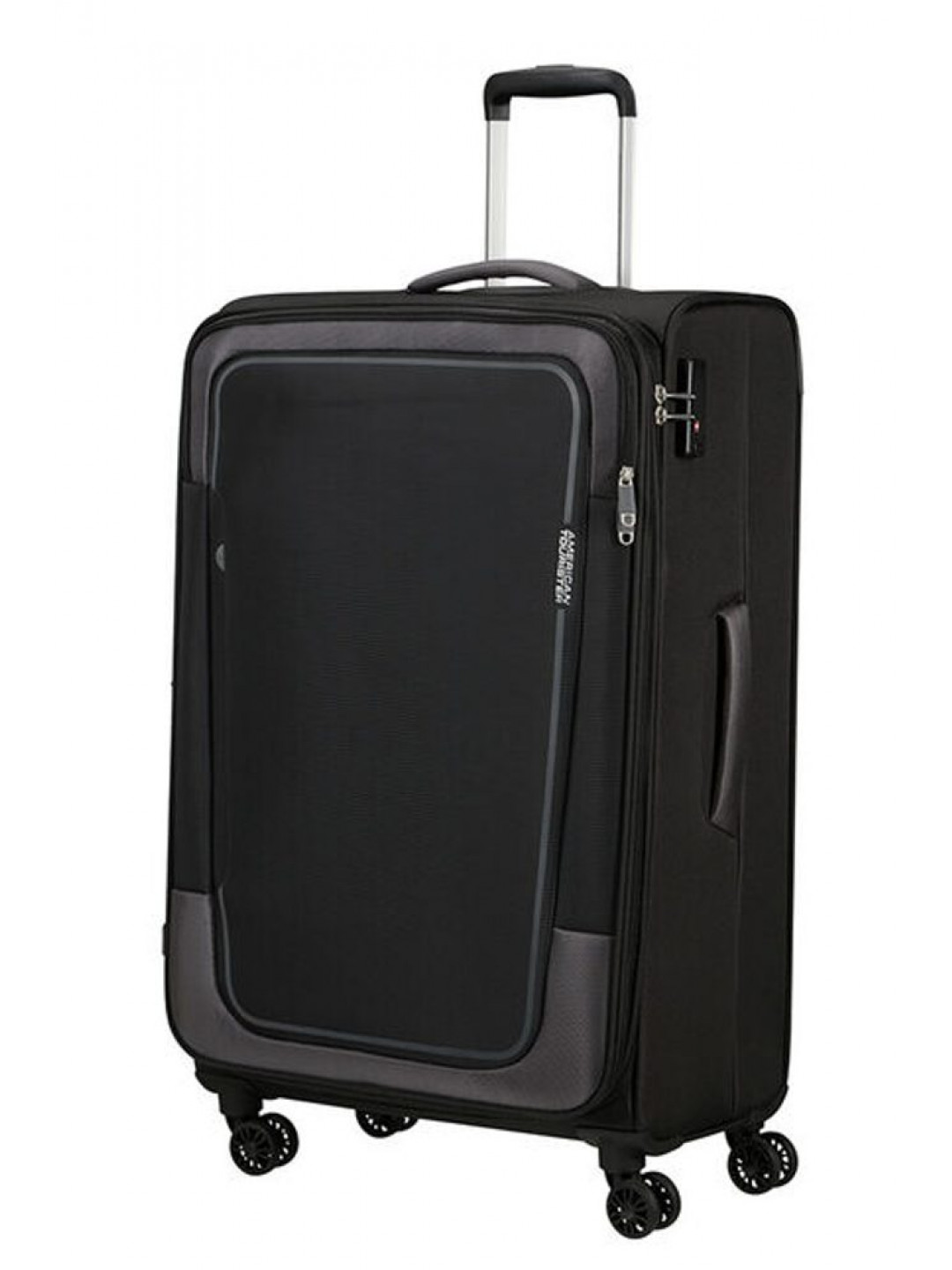 American Tourister Látkový cestovní kufr Pulsonic EXP XL 113 122 l – černá