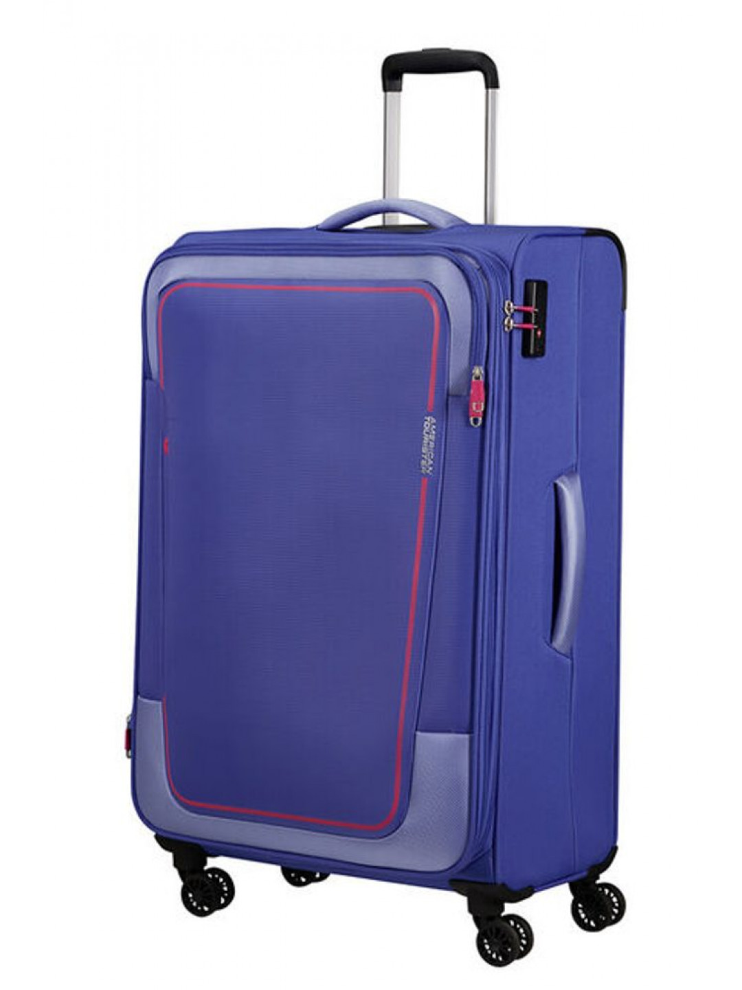 American Tourister Látkový cestovní kufr Pulsonic EXP XL 113 122 l – fialová
