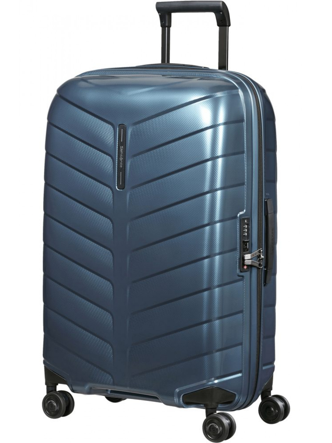 Samsonite Skořepinový cestovní kufr Attrix M 73 l – modrá