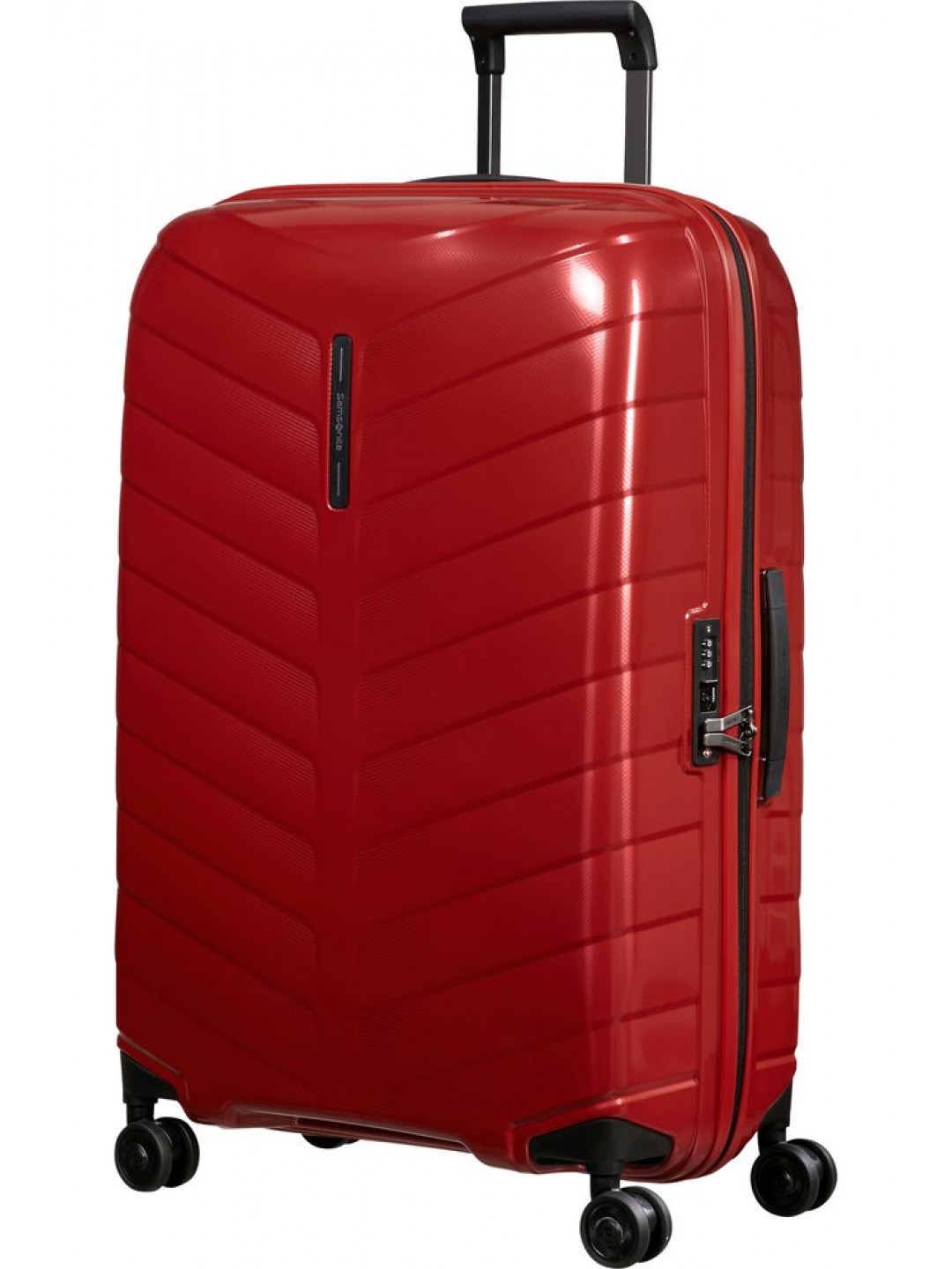 Samsonite Skořepinový cestovní kufr Attrix L 97 l – červená