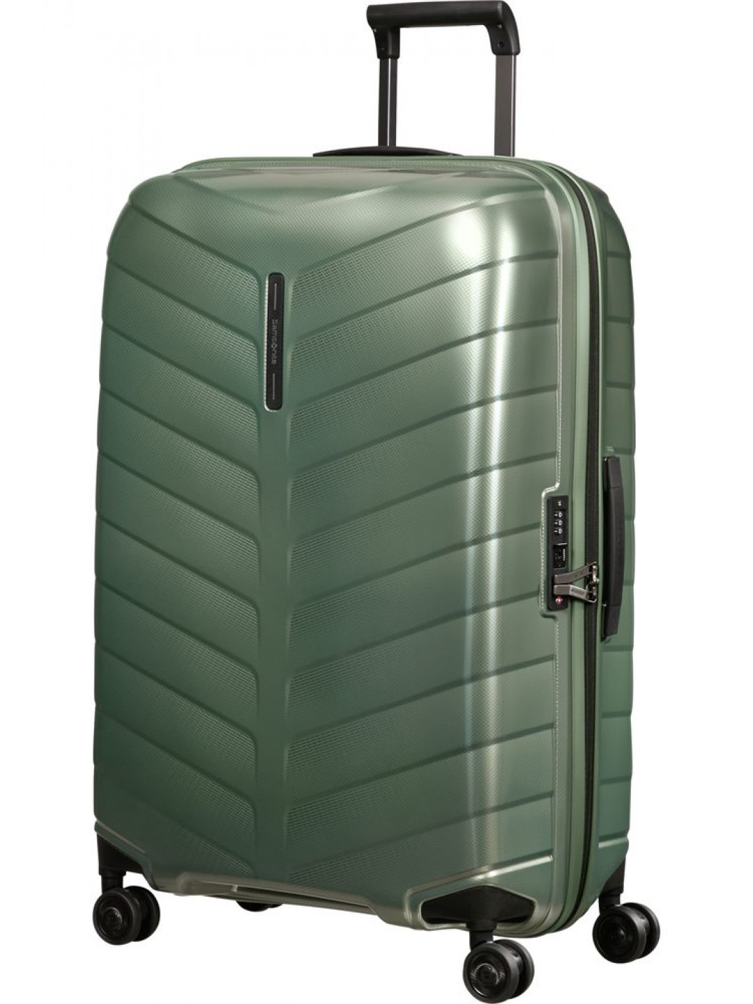 Samsonite Skořepinový cestovní kufr Attrix L 97 l – zelená