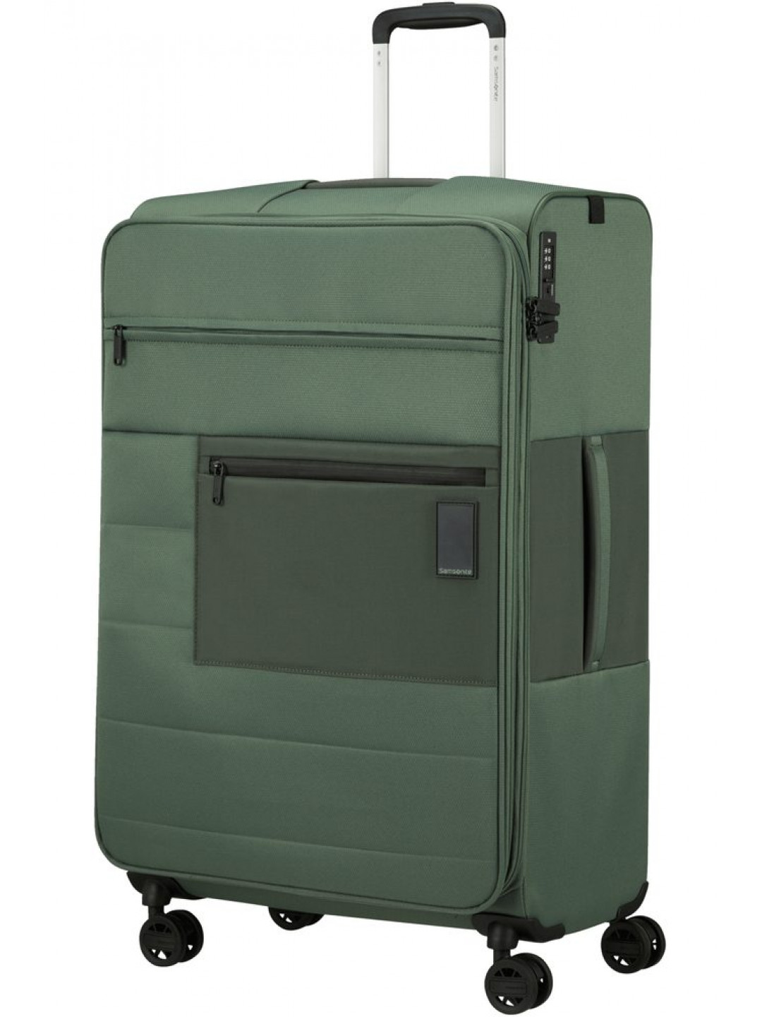 Samsonite Látkový cestovní kufr Vaycay L EXP 104 112 l – zelená