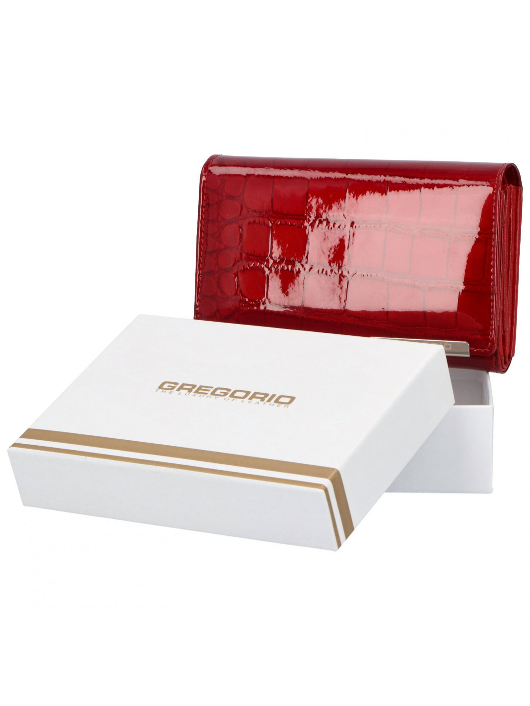 Luxusní dámská kožená peněženka Gregorio Lake červená