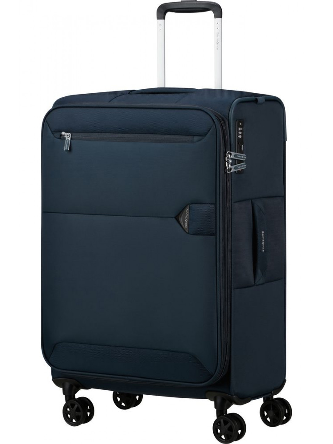 Samsonite Látkový cestovní kufr Urbify M EXP 68 76 l – tmavě modrá