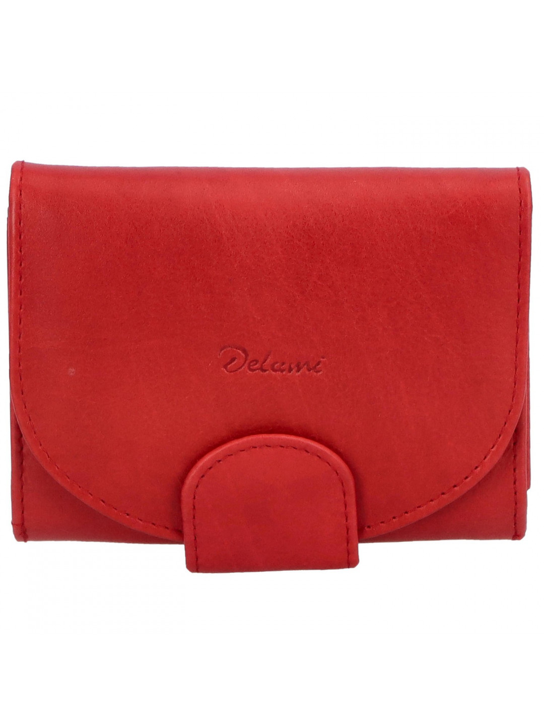 Sympatická menší dámská kožená peněženka Kety červená