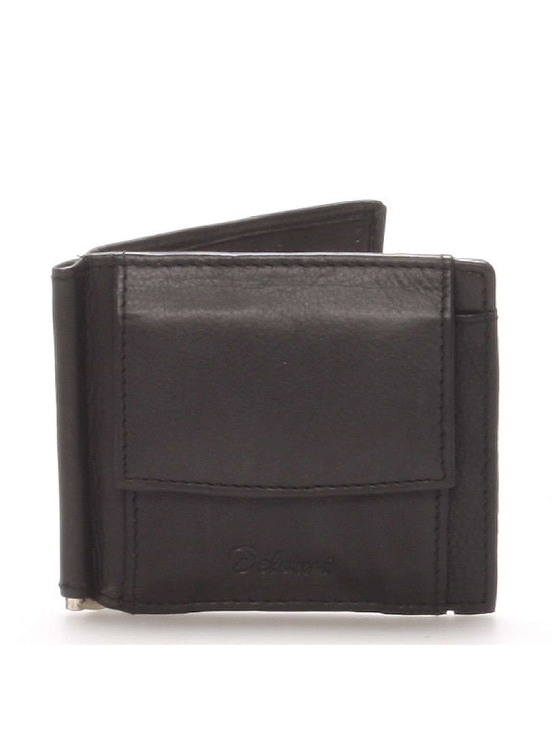 Menší pánská kožená peněženka Delami dolarovka černá