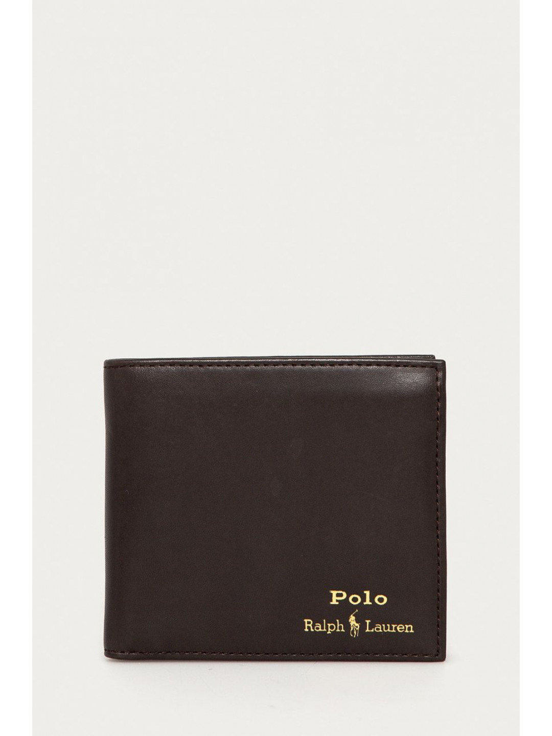 Kožená peněženka Polo Ralph Lauren pánská hnědá barva