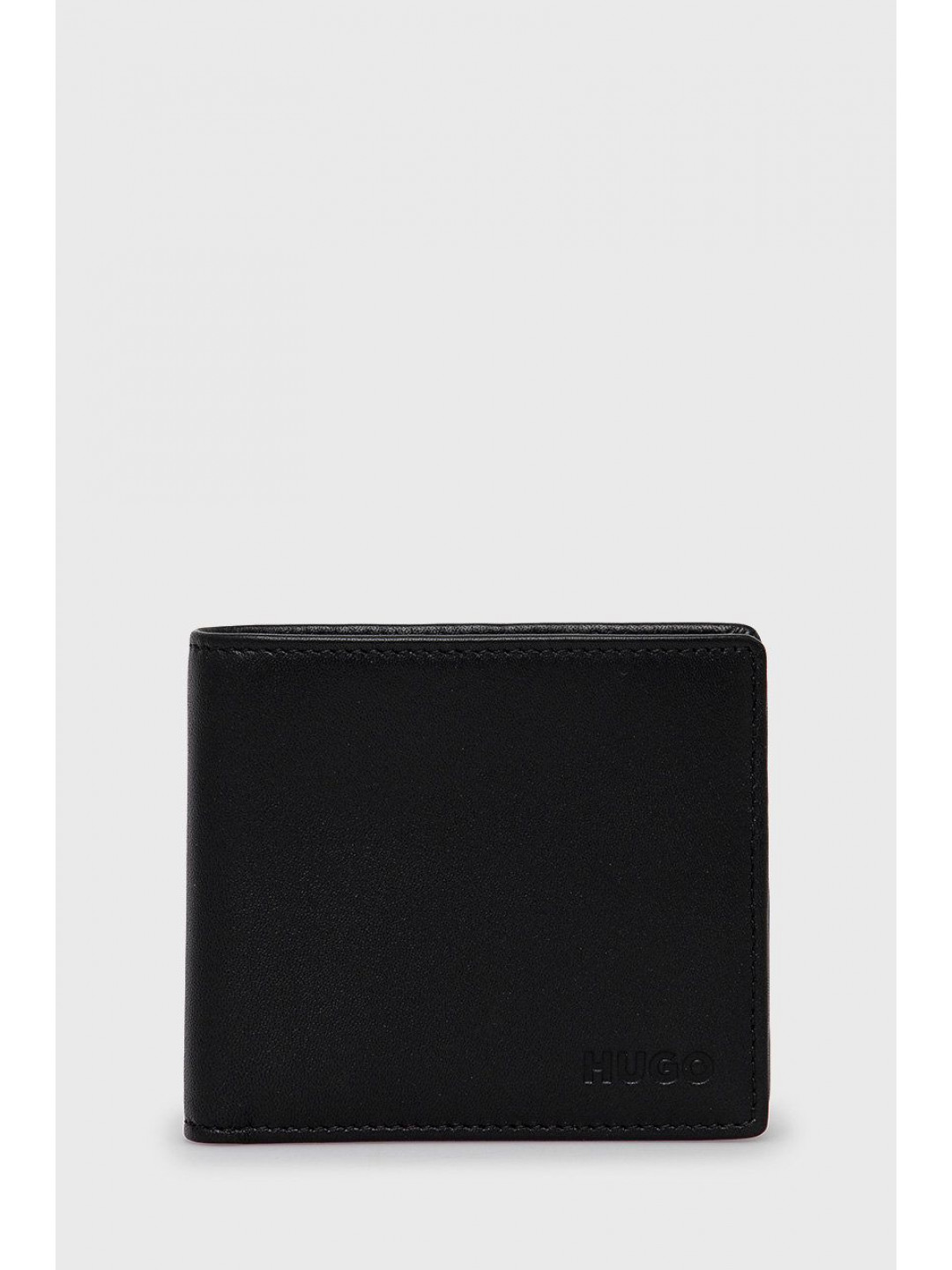 Kožená peněženka HUGO černá barva 50470755