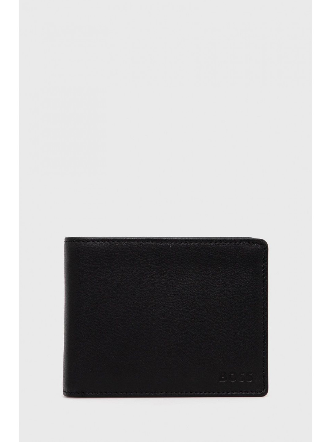 Kožená peněženka BOSS černá barva 50470436