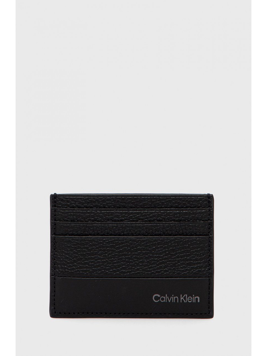 Kožené pouzdro na karty Calvin Klein černá barva K50K509178