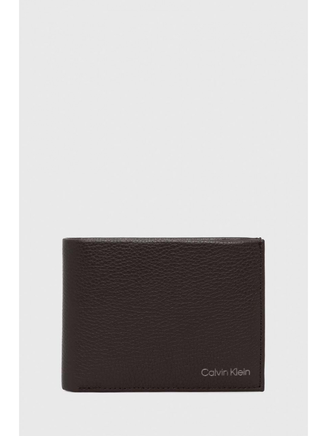 Kožená peněženka Calvin Klein hnědá barva K50K507896