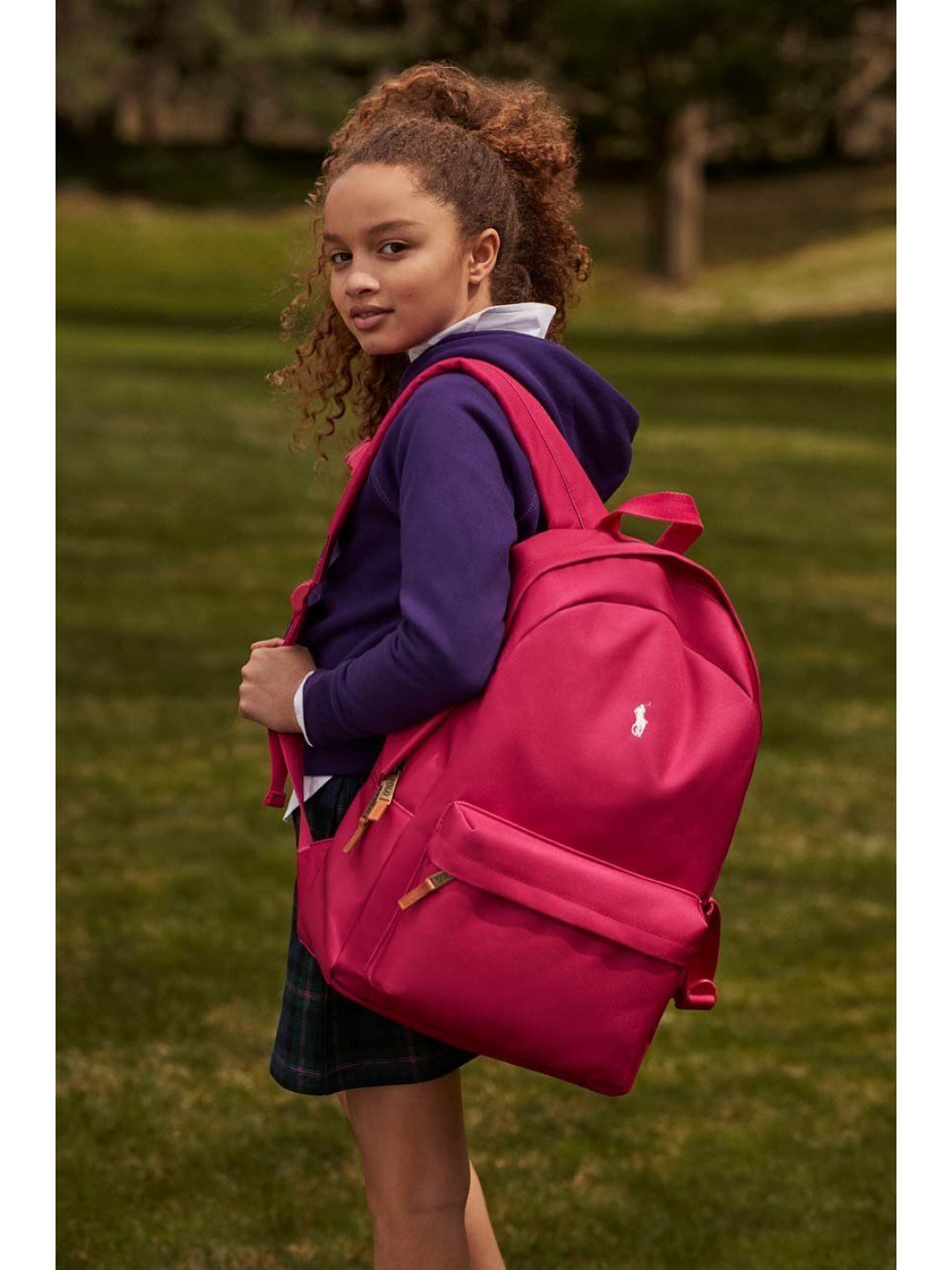 Dětský batoh Polo Ralph Lauren růžová barva velký hladký