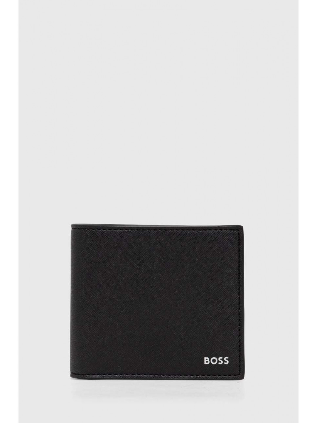 Kožená peněženka BOSS černá barva 50485600